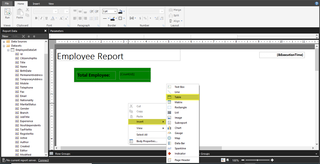 Build SSRS (RDL) Report From Microsoft Report Builder